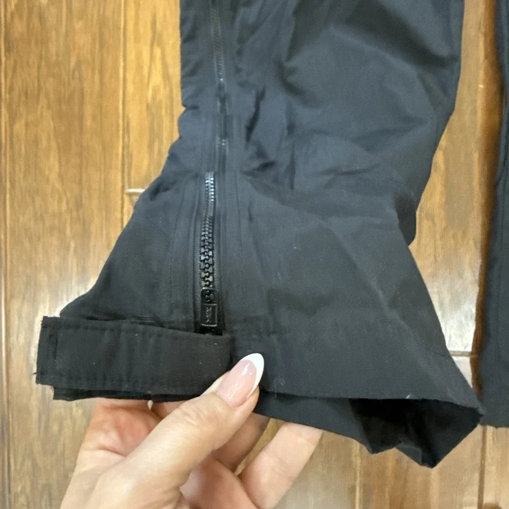 LL Bean Nylon Full Zip Leg Rain Pants Mens Black Vintage USA Hiking Gorp XXL Reg
